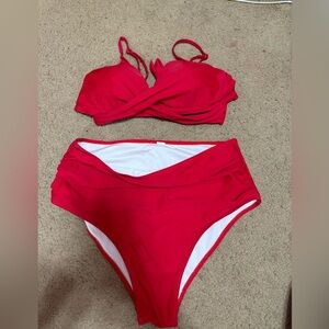 Xl two piece swimsuit. High waisted
